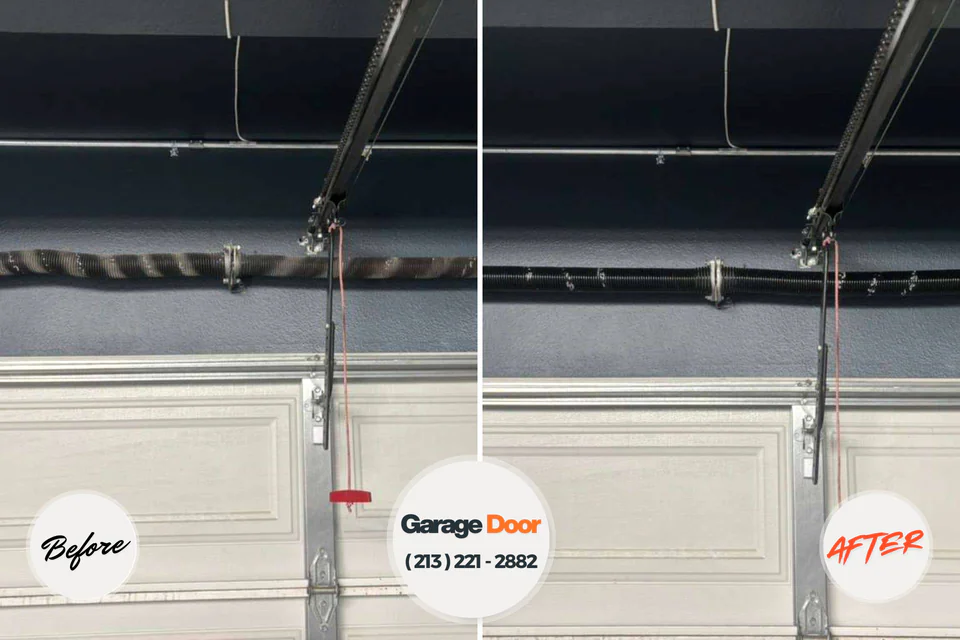Before and after: garage door repair Park Hills, MO